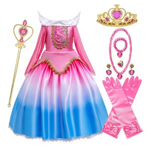 Halloween carnaval chica Cosplay Hot Pink <span class=keywords><strong>Aurora</strong></span> princesa <span class=keywords><strong>vestido</strong></span> 2017 - Product Image 3