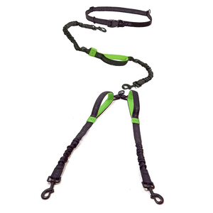 Correa Doble para Perros de Alta Resistencia con Acoplador de Cintura de Nailon, Sin Enredos, Manos Libres, para 2 Perros, para Senderismo y Correr - Product Image 2