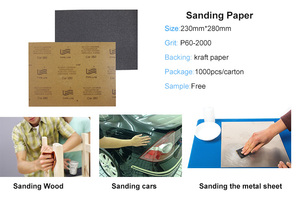 Papel de <span class=keywords><strong>lija</strong></span> de grano 60 a 2000 húmedo y seco Papel de <span class=keywords><strong>lija</strong></span> abrasivo de 9 "X 11" - Product Image 4