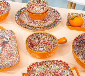 Ensemble de bols à céréales résistants aux éclats, compatibles lave-vaisselle et micro-ondes, en céramique, motif végétal, écologiques, en <span class=keywords><strong>porcelaine</strong></span>, vaisselle de cuisine - Product Image 4