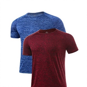 Lot de 3 T-shirts de sport pour homme, coupe classique, séchage rapide, respirants, anti-transpiration, en jersey, manches courtes, design uni, noir/noir foncé - Product Image 1