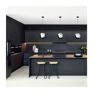 Australia Luxury Black Lacquer Kitchen Cabinets designs