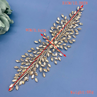 Accessoires de robe de mariée en alliage de haute qualité, fleurs en cristal, strass, applique pour robe de soirée de mariée