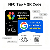 Individuelle RFID 13,56MHz PVC-Zugangskontrollkarte mit Dynamischem QR-Code für Google-Bewertungen, Geschäfte und Kundenfeedback