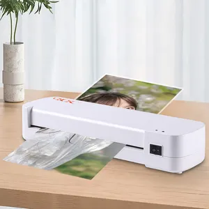 Khuyến mãi A4 nóng lạnh phim nhựa nhiệt cán Pouch Laminator văn phòng Máy cán