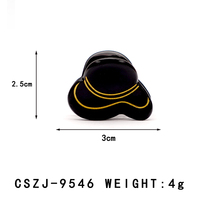 Jepit Rambut Mini Cantik Gaya Korea CANYUAN 3cm Berbahan Asetat Logam Berukir Emas, Jepitan Rambut Wanita, Logo Custom, Grosir