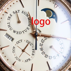 Reloj Mecánico Automático de Oro Rosa Vintage Premium para Hombre, con Fase Lunar, Calendario, Bisel con Diamantes, Correa de Cuero, Reloj de Vestir para Negocios - Product Image 4