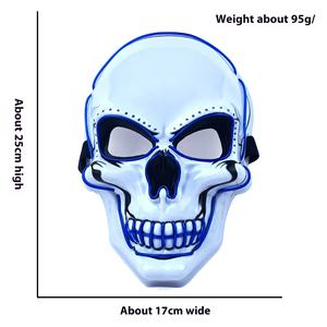 <span class=keywords><strong>Masque</strong></span> <span class=keywords><strong>LED</strong></span> complet d'horreur de film européen et américain pour <span class=keywords><strong>Amazon</strong></span> Même style Halloween Crâne <span class=keywords><strong>Masque</strong></span> lumineux Décorations de fête - Product Image 5