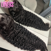 Perruques en cheveux naturels bouclés bruts vietnamiens et birmans, avec dentelle HD, cheveux humains vierges espagnols bouclés, sans colle, non traités, 30 pouces