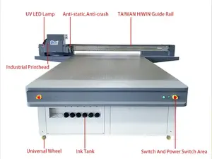 3D שטוח מכונת הדפסה אוטומטית ריקו ג 'יני 6 ראשים מסך מדבקה dtf מדפסת