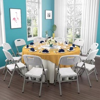Table ronde pliante en plastique de 6 pieds XMTC012