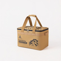 Sac de rangement multifonctionnel en tissu Oxford imperméable pour camping en plein air, idéal pour pique-nique, vaisselle, réchaud et cartouche de gaz