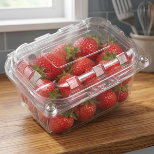 Clear <b>PET</b> with ventilated wall design Strawberry 200 ML, 200 ML Capacity, Agriculture Range - Wholesale <b>PET</b> Agriculture for fres - Product Image 1