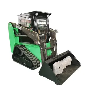 Alta calidad precio barato CE EPA cabina cerrada cargador frontal TS50 2800KG 50hp 0, 3m3 cubo oruga Skid Steer Loader para la venta