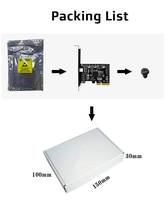 Tarjeta adaptadora de escritorio PCIe a tipo C USB32 Gen2x2 20Gbps sin unidad ASM3242