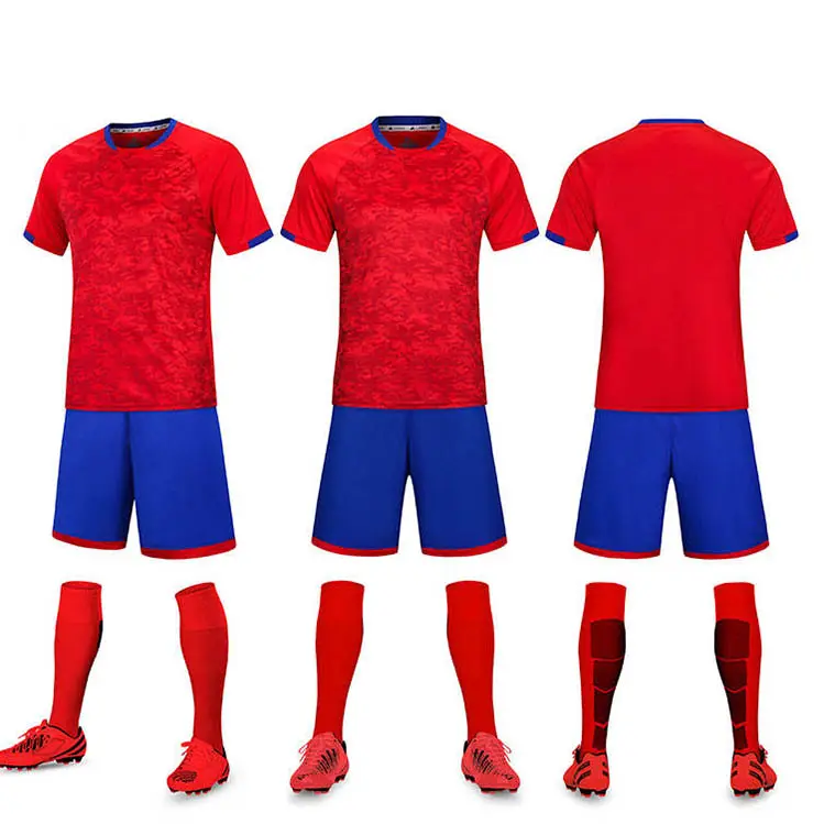 Camisa De Futbol Đồng Phục Oem Áo Thi Đấu Bóng Đá Bộ Áo Thi Đấu Bóng Đá Nữ Vải Chéo Polyester Thiết Kế Thêu Logo 2022