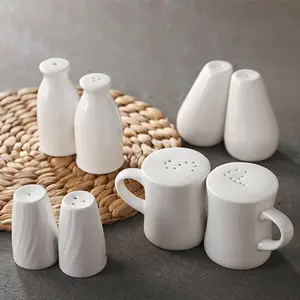 Juego de especias de cerámica en forma de buena calidad, herramienta para el hogar, condimentos, sal y pimienta, botella de especias
