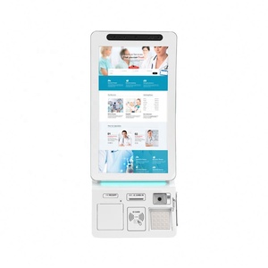 Multi-scenario Application 23.6 Inch Wall Mount Self Service Kiosk FHD Display Facial Camera Card Reader Keypad <b>Printer</b> Kiosk - Product Image 1