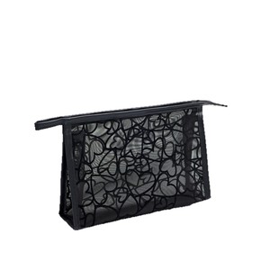 Portable Nylon Mesh <b>Makeup</b> Bag With Inner Liner Travel Cosmetic Storage <b>Case</b> For Trip And Desktop Use - Product Image 5