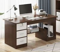 Bureau de travail minimaliste moderne, bureau d'ordinateur à domicile avec tiroir, table d'étude simple pour chambre à coucher