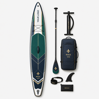 Planche de paddle gonflable de course 14 pieds avec logo personnalisé pour l'entraînement de vitesse et le tourisme