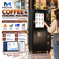 Distributeur automatique de café intelligent pour bureau, hôtel, aéroport, café, avec sortie de tasses automatique et personnalisation de la marque pour les distributeurs