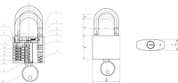 Cadenas en laiton série 940 (robuste) Manille en acier inoxydable trempé de 40mm