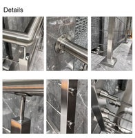 HDSAFE facile à installer rampe d'escalier Villa hôtel centre commercial sécurité balustrade en acier inoxydable main courante LED balcon câble garde-corps