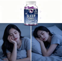 Gummies pour le sommeil avec L-théanine, magnésium et racine de valériane, complément naturel apaisant pour le repos nocturne, le soulagement du stress et la qualité du sommeil