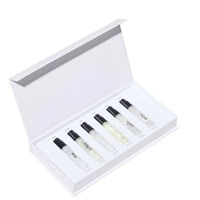 Boîte rigide en papier avec fermeture magnétique, personnalisée, de luxe, noire, avec insert en EVA, pour 6, 8, 9 ou 10 flacons de 1 ml ou 2 ml, pour découverte de parfums