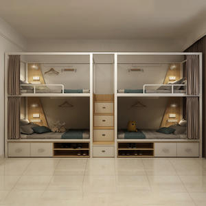 Tempat tidur susun Hotel Baja tempat tidur kapsul Hostel logam untuk penggunaan anak dewasa - Product Image 1