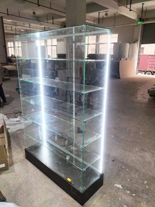 Vitrina de Vidrio Templado Personalizada de Visión Completa en Oferta, Moderna Vitrina de Exhibición de Vidrio - Product Image 3