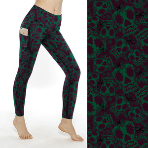 Leggings Estampados de Halloween Meiyang, Leggings con Transferencia Térmica, Leggings Suaves con Estampado de Fantasmas y Calabazas para Halloween - Product Image 1