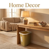 Poubelle en plastique pour la maison, avec couvercle, en PP recyclable, pour cuisine, salle de bain, bureau, vente en gros