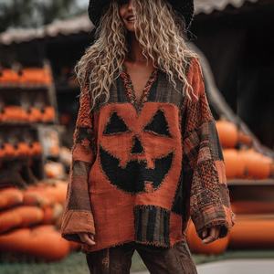 Suéteres de Punto Personalizados al por Mayor para Mujer, Regalos Divertidos de Halloween para Parejas y Familias - Product Image 1