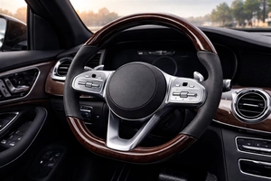 Volant de direction pour <span class=keywords><strong>Mercedes</strong></span>-Benz <span class=keywords><strong>AMG</strong></span> W205 W206 W167 W176 GLC avec matériau premium résistant à l'usure pour la réparation des anciens volants endommagés - Product Image 4