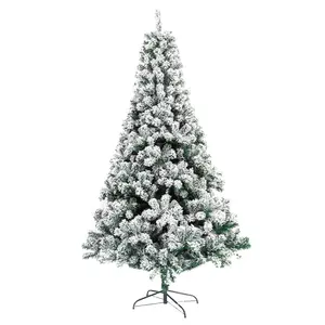 שלג מלאכותי חג המולד עץ ענק כסף מלאכותי עץ חג המולד עם LED אורות