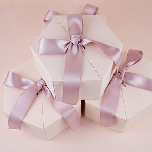 Altıgen çiçek kutusu gül hediye paketleme çiçek aranjmanı kutusu çiçek ambalaj kutusu boş sevgililer günü - Product Image 4