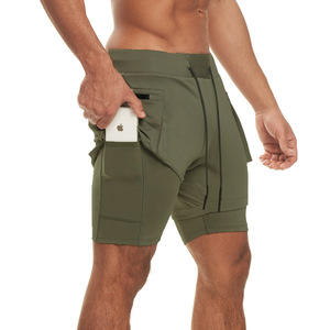 Short personnalisé pour hommes Short de course double épaisseur avec porte-serviettes pour hommes - Product Image 3