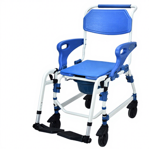 Chaise de toilette extra large avec roulettes pour transfert à côté de la toilette - Product Image 1