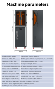 Tự động 16K 3D máy in nhựa Stellar II Mono Màn hình LCD tự động san lấp mặt bằng độ chính xác cao cấp công nghiệp đồ trang sức nha khoa 1 năm - Product Image 3