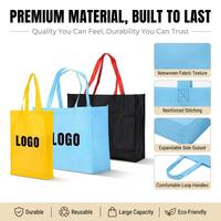 Sacs de courses promotionnels écologiques, recyclables, non tissés, réutilisables, durables, avec logo personnalisable et fermeture pour supermarchés - kuoshi