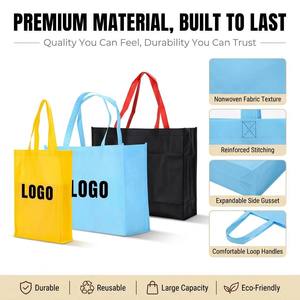 Bolsas de Compra Ecológicas, Reciclables, Reutilizables, Duraderas, Promocionales, con Cierre y Logotipo Personalizable para Supermercados - kuoshi - Product Image 4