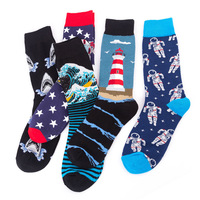 Chaussettes pour hommes unisexes, design fruité, animaux adorables, nouveauté, qualité supérieure, logo personnalisé, fabrication sur mesure, couleurs variées, vente en gros, mode