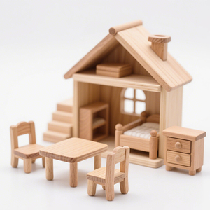 Houten Miniatuur Meubels Poppenhuis Voor Kinderen Kinderen Geschenken Poppenhuis Doen Alsof Spelen Fabriek Levering Groothandel Educatief Speelgoed - Product Image 2