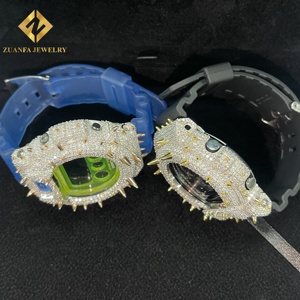 Montres VVS Moissanite+Diamond Bust Down DW6900 pour hommes avec boîtier à lunette, épines, bijoux de luxe, bracelet en argent 925, boucle à fermoir - Product Image 6