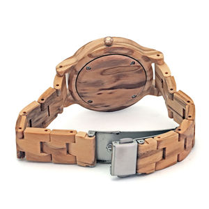 Montre en bois naturel Olive cadran coquille montre à breloque de mode bon marché pour femmes accepter la personnalisation - Product Image 5