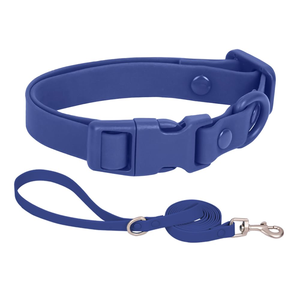 Wholesale Luxury PVC & Rubber Dog Leash Collar Set Soft Durable Waterproof Solid Fashion with <b>Ribbons</b> for Small/Medium Dogs - Product Image 2