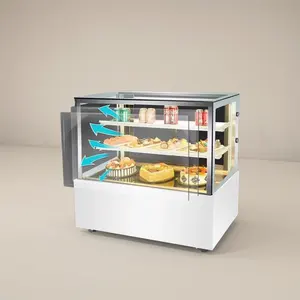 Fornecedor chinês New Fashion Floor Standing Cake Showcase Display Freezer Refrigeração Elétrica Para Supermercado