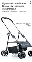 Poussette pour chien de luxe multifonction pliable bidirectionnelle, cadre en acier, tissu Oxford 300D, pliage en un clic pour le voyage - Vente en gros usine